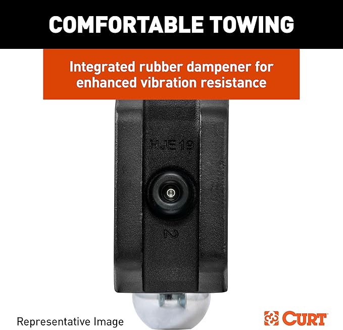 CURT 45937 HD Adjustable Hitch Ball Mount with Dual Ball, 2-1/2" Shank, Up to 20,000 lbs