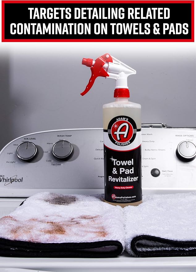 Adam's Polishes Microfiber Towel & Pad Cleaner - Keep Your Detailing Cloths, Applicators, & Pads Bright and Soft to Ensure a Scratch Free Surface - Tough on Grime, Gentle on Microfiber & Pads