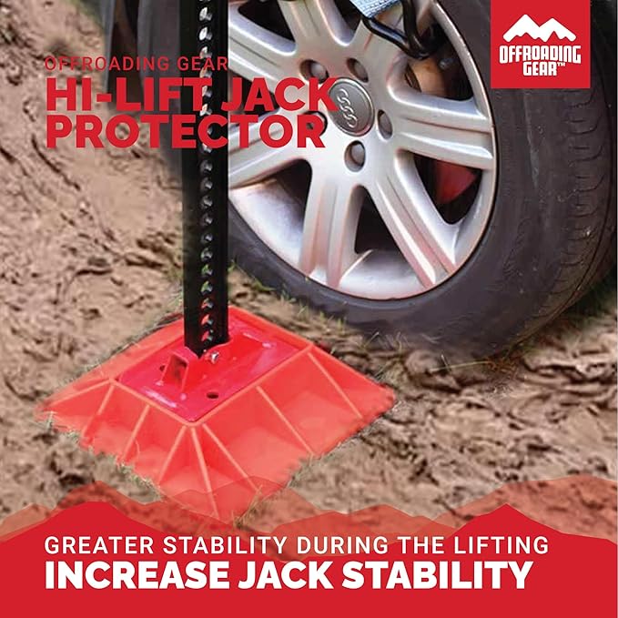 Offroading Gear 4x4 Jack Base & Handle Bar Protector (Hi Lift Jack Accessories) | Farm Jack| Big Red