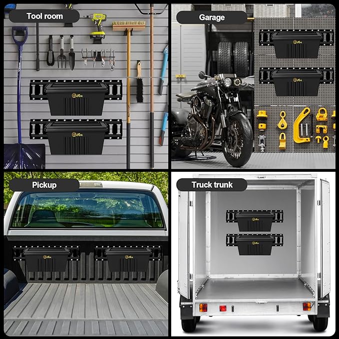 Onesnt 2 Pack E-Track Basket Storage Bin for E Track Accessories for Enclosed Trailer- System to Tool Organizer Workshop, Garage
