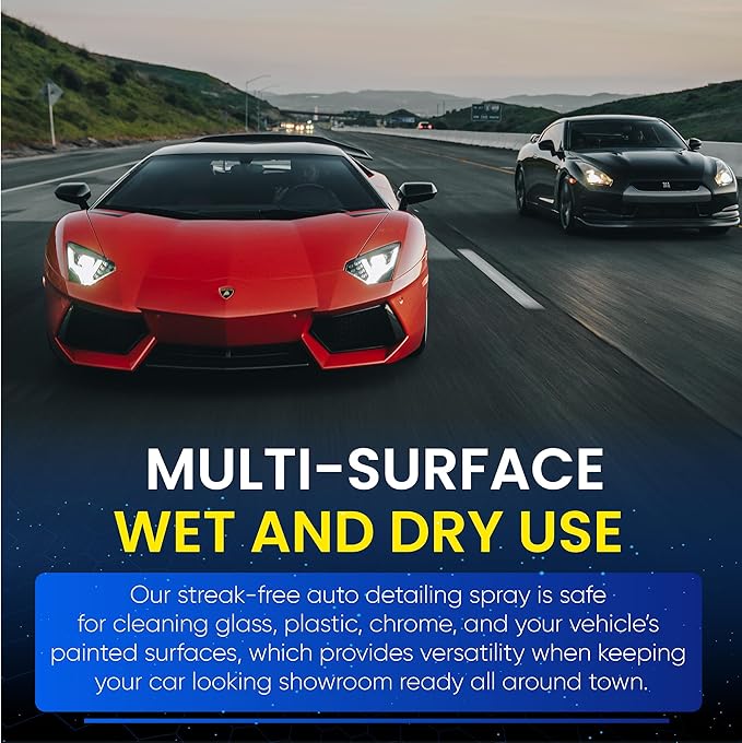 Nobu’s Garage Ceramic Car Detail Spray for Professional Auto Detailing, 16 oz Bottle, Quick Spray-On Detailer and Maintenance Coating, Waterless Wash for Paint, Glass, Chrome, and Plastic (16, Liquid)