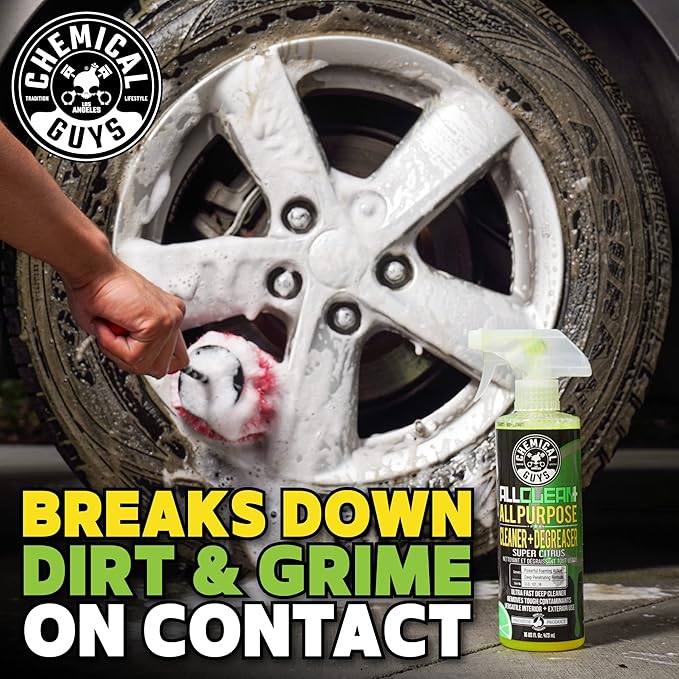 Chemical Guys CLD_101_16 All Clean+ Citrus Based All Purpose Super Cleaner, Safe for Cars, Trucks, SUVs, Motorcycles, RVs & More, 16 fl oz, Citrus Scent