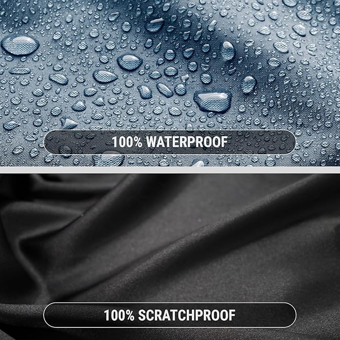 iCarCover Fits [1975-1996 Jaguar XJS] Premium Custom Car Cover Waterproof All Weather Resistant Outdoor Indoor Sun Snow Storm UV Protection Form-Fit Padded Cover with Straps - Gray/Black