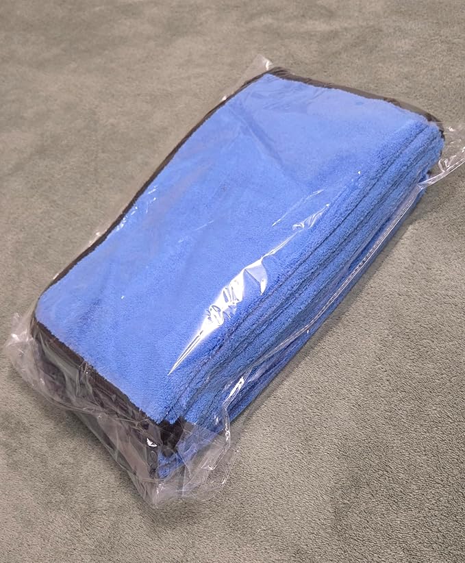 Microfiber Cleaning Towel for Kitchens and Cars, 10 Pack. Ultra-Soft, Thick, Quick-Drying, 500GSM, for Car Polishing and Detailing