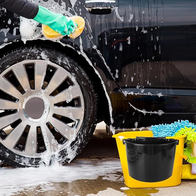 6 Pcs Car Detailing Bucket 11.6 x 8.2 Inch Portable Car Washing Bucket Multipurpose Auto Wash Tool Hanging Organizer for Accessories Tool Picnic