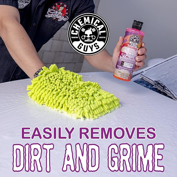Chemical Guys CWS21564 Sticky Snowball Ultra Snow Foam Car Wash Soap (for Foam Cannons, Foam Guns or Bucket Washes) for Cars, Trucks, Motorcycles, RVs & More 64 fl oz (Half Gallon) Cherry Scent