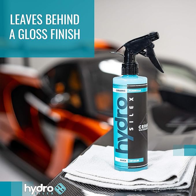 HydroSilex Ceramic Waterless Wash (16oz) Waterless Car Wash Spray For Car Detailing No Hose or Soap Needed Ultra Slick Lubricating Formula No Rinse, Spray Ceramic Coating.