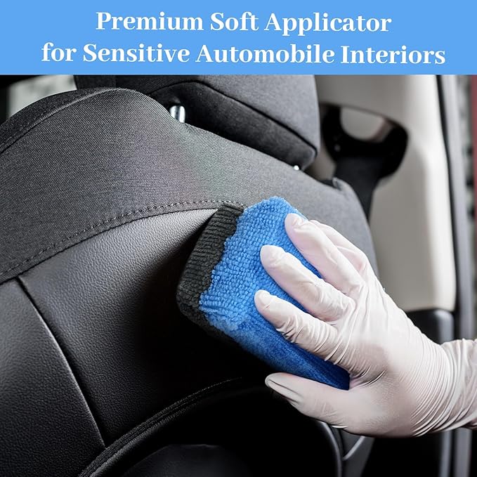 Mudder 24 Pcs 3.5 x 1.5 x 1.5 Inch Car Wax Applicator Pad Rectangular Microfiber Applicator Pads Sponge Ceramic Coating Applicator Car Foam Cleaning for Wax Applying Sealants Detailing Polishing