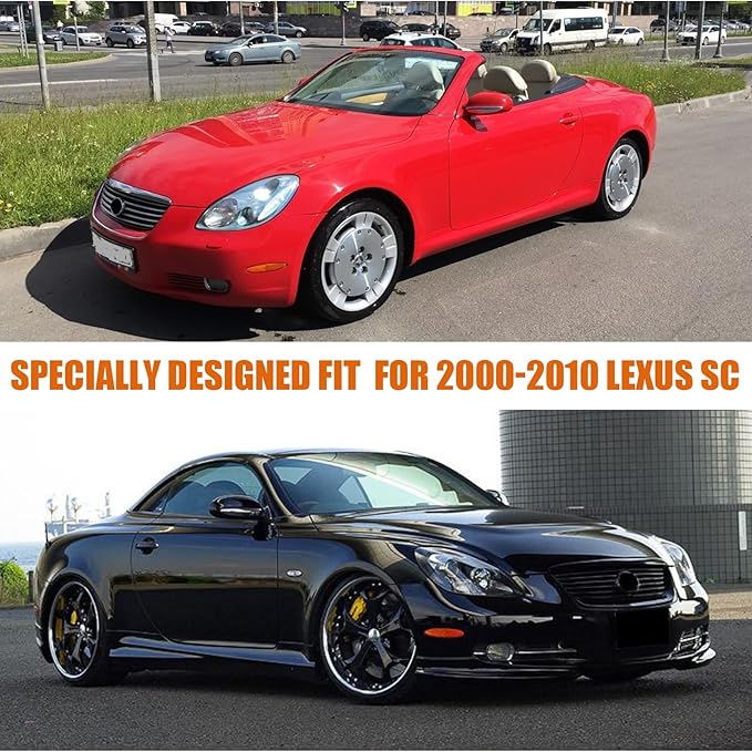 Waterproof Car Covers Replace for 2001-2010 Lexus SC430, 6 Layers All Weather Custom-fit Car Cover with Zipper Door & Windproof Bands for Snow Rain Dust Hail Protection (SC)