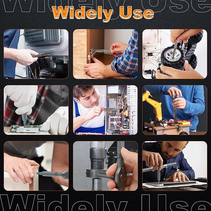 42 In 1 Magnetic Ratchet Screwdriver Set, T Handle Ratcheting Screwdriver Set with Storage Case, Multi Bits, Repair Kit for Computer, Eyeglass, Bicycles, Watch, Furniture, DIY (Orange)