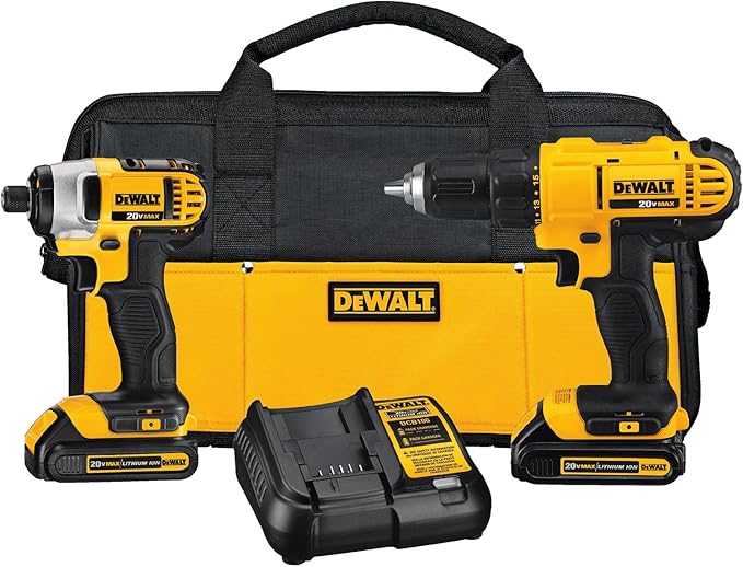 DEWALT Mechanics Tool Set, Drill/Driver & Impact Driver Combo Kit (DCK240C2)