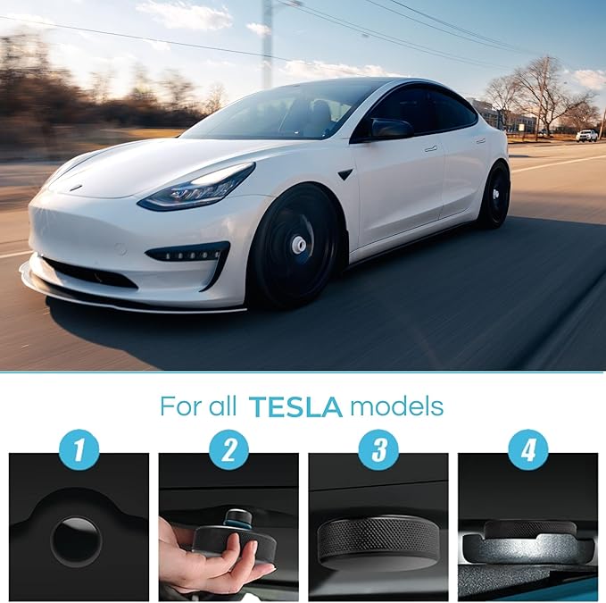 PLANGER® Tesla Jack Adapter - Model 3 - Model S - Model Y - Model X - 10 Year Guarantee - 4 Pack