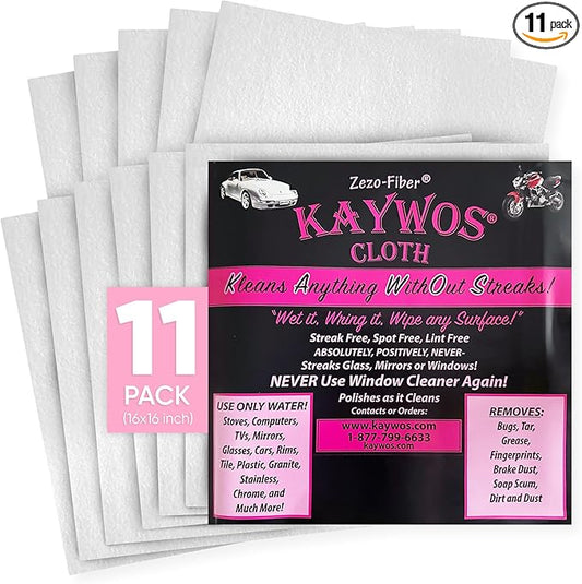 Zezo-Fiber Microfiber Cleaning Cloths - Highly Absorbent Premium Towels for Cars, Kitchen, Glass, and Automotive Surfaces Soft Lint-Free Reusable Multipurpose Cleaning Rags,11 Pack