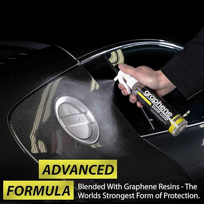 Graphene Burst Coat - Graphene Ceramic Coating Spray - Superior Protection & Showroom Shine - DIY Application in Minutes, Lasts for Over A Year (8 oz)