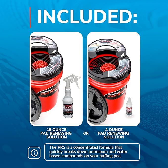 GRIT GUARD Universal Pad Washer Kit - Polishing Pad Cleaner Compatible with Dual Action Rotary and Orbital Polisher Foam, Wool, Microfiber, Felt Disc