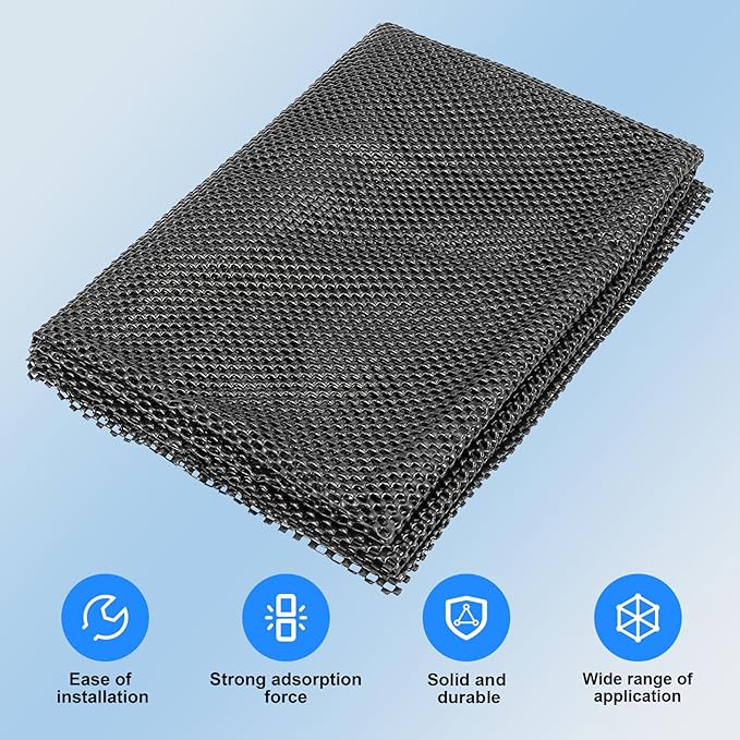 1 PC Car Roof Cargo Bag Anti-Slip Mat, 3.93 Ft x 3.28 Ft Multi-Functional Trunk Luggage PVC Anti-Scratch Protective Mat, Cuttable Foldable Storage Buffer Pad, Universal for Cars Home (Black)