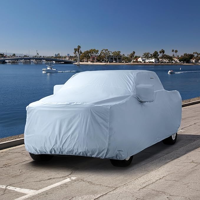 iCarCover 30-Layer Premium Truck Car Cover Waterproof All Weather | Rain Snow UV Sun Protection Full Car Covers | F-250 350 450, Ram 2500, Silverado Sierra 2500HD 3500HD, Size T74 (See Size Chart)
