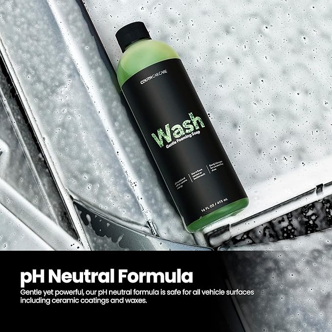 Couth Wash - pH Neutral Car Wash Soap | Car Soap for Foam Cannon or Bucket Wash | Ceramic Coating Safe & Gentle Snow Foam Concentrated Cleaner - 16 ounces