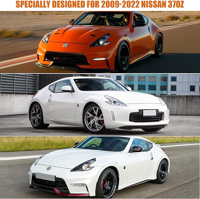 Waterproof Car Covers Replace for 2009-2023 Nissan 370Z, 6 Layers Custom-Fit Outdoor All Weather Car Covers with Zipper Door & Windproof Bands for Snow Rain Dust Hail Protection