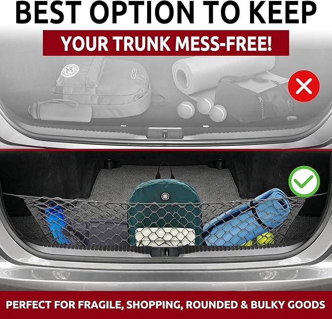 TrunkNets Inc Envelope Style Trunk Cargo Net for Lexus GS200t GS Turbo GS350 GS F GS350h 2013-2020