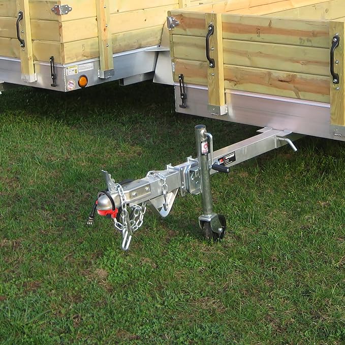 X-Haibei Trailer Locks Ball Hitch with Keys fit 1-7/8"", 2" and 2-5/16" Couplers, Universal Adjustable Trailer Coupler Lock Heavy Duty Aluminum Body, Copper Lock Cylinder for Boat Camper RV Red