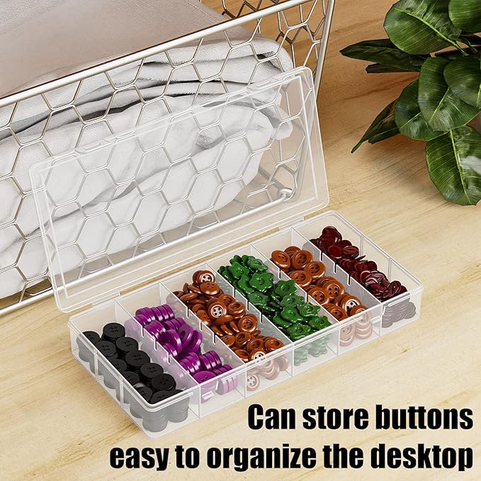 clear visible plastic storage box cosmetic tools storage box makeup tools fishing tackle accessory box organizer jewelry screws hardware accessories organizer box (4Pack)