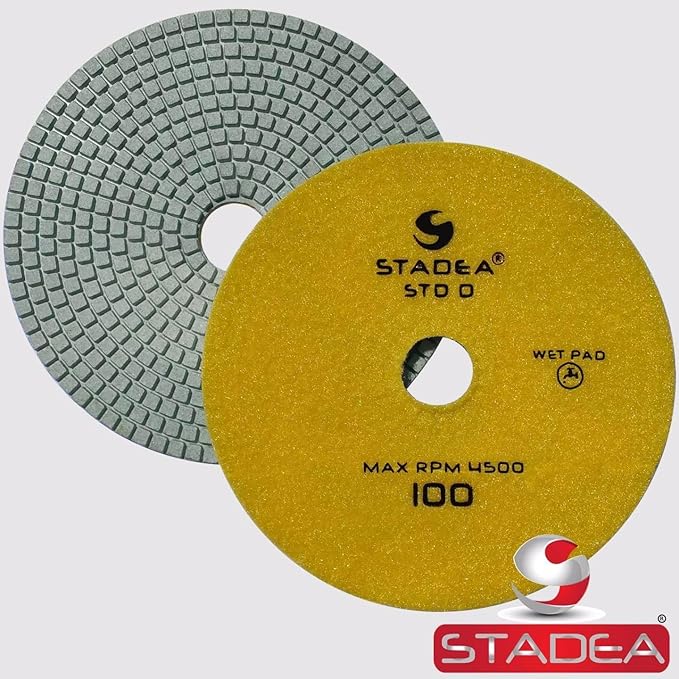 Stadea PPW251B Diamond Polishing Pad 7 Inch Grit 50 For Marble Concrete Stones Terrazzo Granite Floor Polishing