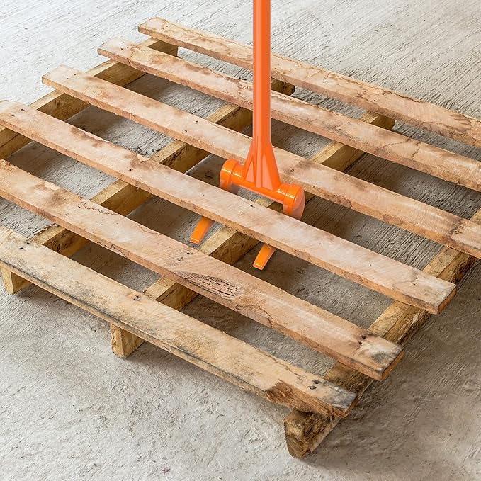 Fully Welded Pallet Buster 50''All-Steel Handle Pallet Breaker Heavy Duty Industrial Deck Board Removal Tool, Non-Slip Grip Pallet Pry Bar for Efficient and Effortless Board Removal