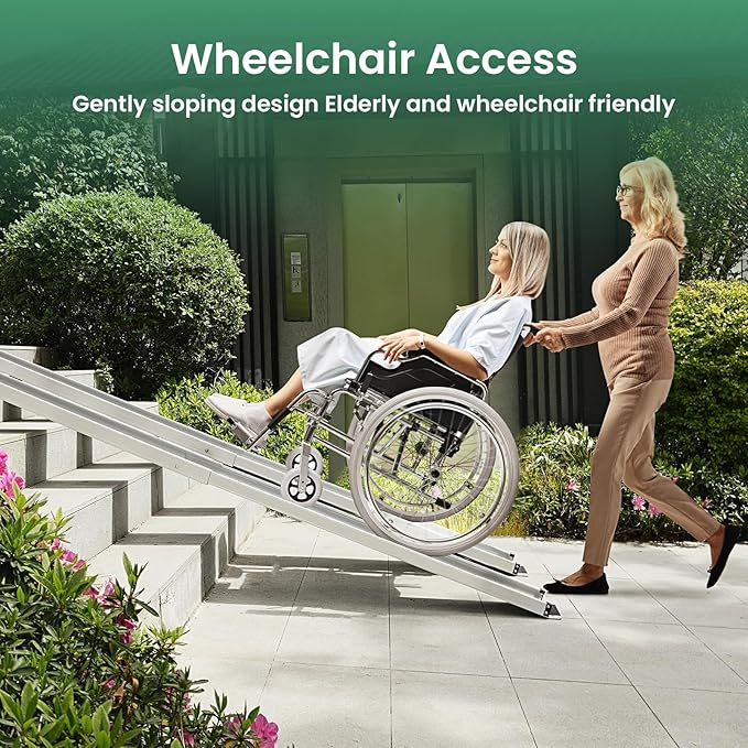 Wheelchair ramp 4FT, Lightweight, Retractable and Portable, can be Used for Wheelchair ramps, Comes with a Handbag