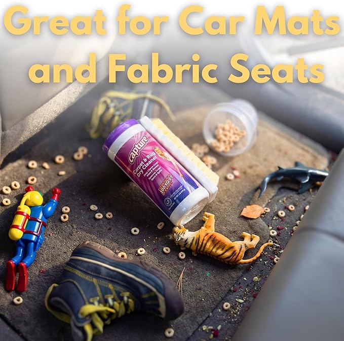 Capture Carpet Total Care Kit 100 - Home Couch and Upholstery, Car Rug, Dogs & Cats Pet Carpet Cleaner Solution - Strength Odor Eliminator, Stains Spot Remover, Non Liquid & No Harsh Chemical