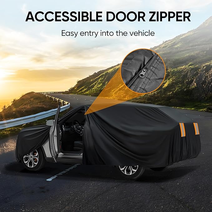 NEVERLAND SUV Car Cover Waterproof All Weather Outdoor Full Car Cover for Automobiles Snow Rain Sun UV Dust Protection Scratch Universal Fit SUV Up to 190"