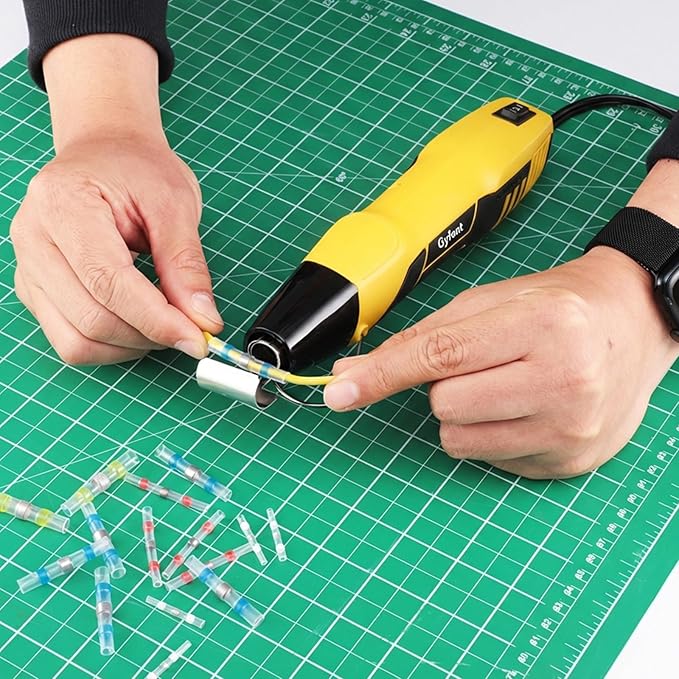 3-In-1 Heat Gun Kit with 3588Pcs Heat Shrink Solder Accessories, 350W Mini Heat Gun with AWG24-10 Wire Stripper and AWG22-10 Crimping Tool Wire Connectors for Shrink Tubing Marine Automotive