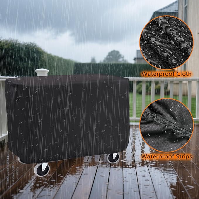 Rolling Tool Cart Cover 36 Inch, Waterproof Utility Cart Cover for 32" x 18" Mobile Multipurpose Utility Cart Service Cart Cover - 36 X 18 X 33 Inch