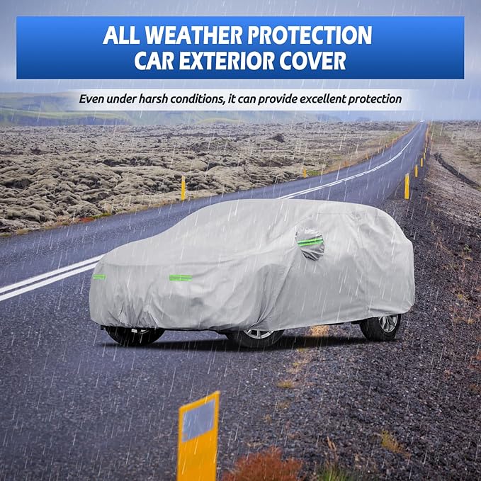 Car Cover Custom Fit for Honda CRV 1997-2026, for Toyota RAV4 2006-2026, Migaven Waterproof Full Exterior Cover Sun Rain Protection with Door Zipper and Cotton Lining