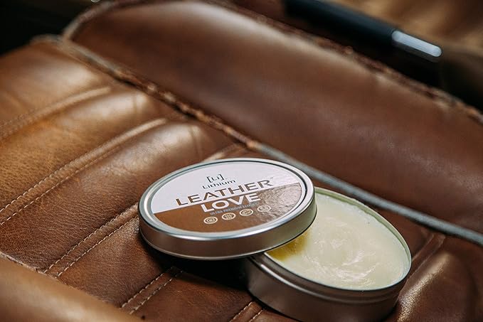 Lithium Leather Love Car Leather Cleaner and Conditioner - Deep Hydrating All Natural Premium Care For Car Interior that Restores, Rehydrates and Protects (8oz)