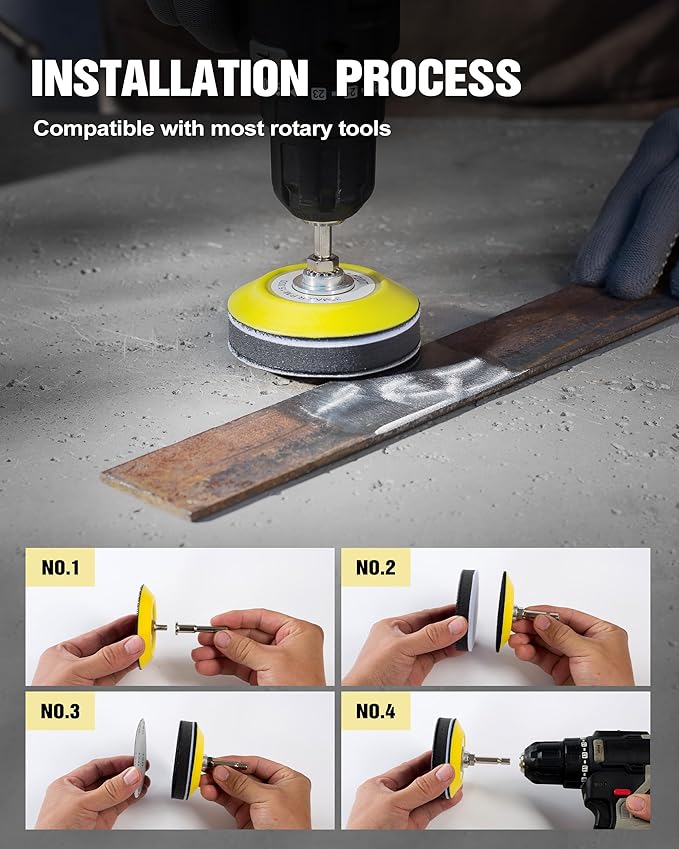143 PCS Drill Polishing Kit, 3 Inch Sanding Disc Headlight Restoration Kit 60 to 10000 Grit Buffing Pads for Car Sanding, Waxing, Buffing, Scouring, Cleaning