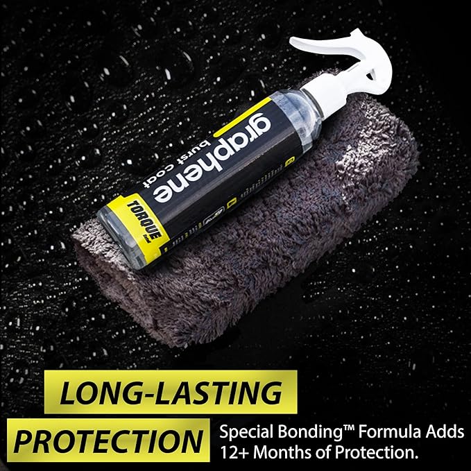 Graphene Burst Coat - Graphene Ceramic Coating Spray - Superior Protection & Showroom Shine - DIY Application in Minutes, Lasts for Over A Year (8 oz)
