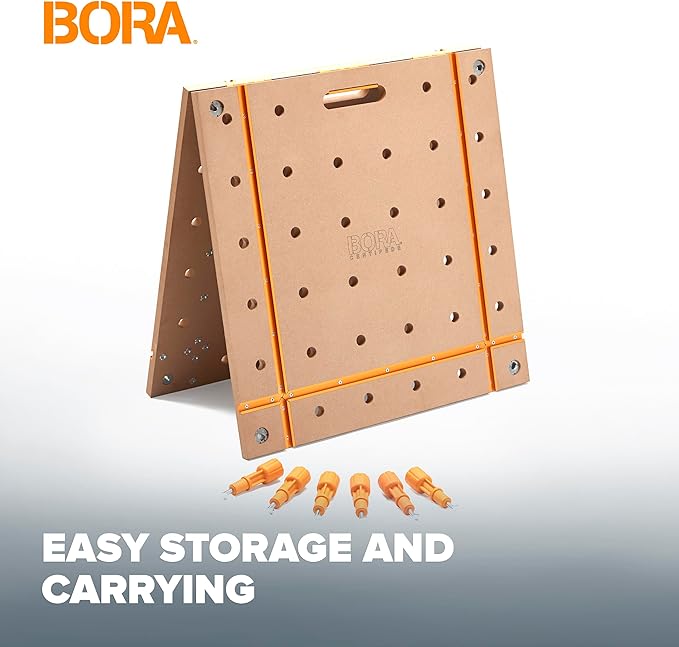 Bora Centipede Table Top 2x4 Folding Workbench Top with T-Tracks and 20mm Dog Holes for Accessories - Portable Work Table Tops for Bora Tools Centipede Stand - CK24TM