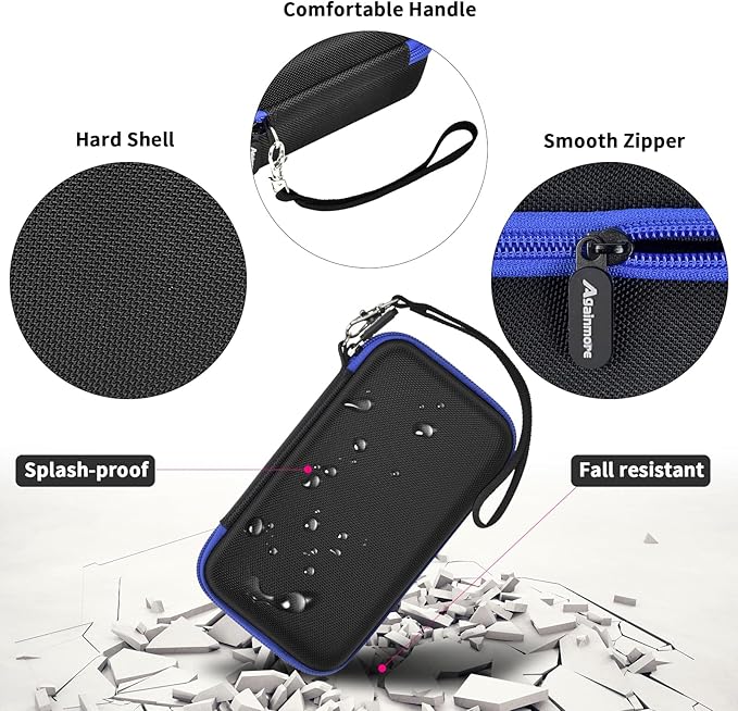 Tire Inflator Case for Hafuloky/ for LOLSSA/ for EMSON for Bullseye Pocket Air Compressor, Portable Cordless Car Tire Pump Travel Storage Bag with Mesh Pocket for Pressure Gauge Accessories(Box Only)