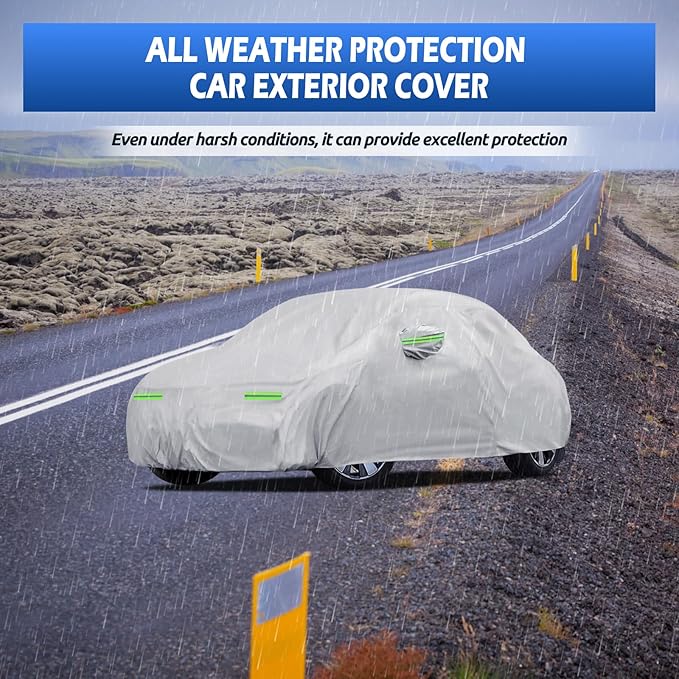 Car Cover Custom Fit for Volkswagen Beetle 2 Door 1998-2019, Migaven Waterproof Full Exterior Cover Sun Rain Protection with Door Zipper and Cotton Lining