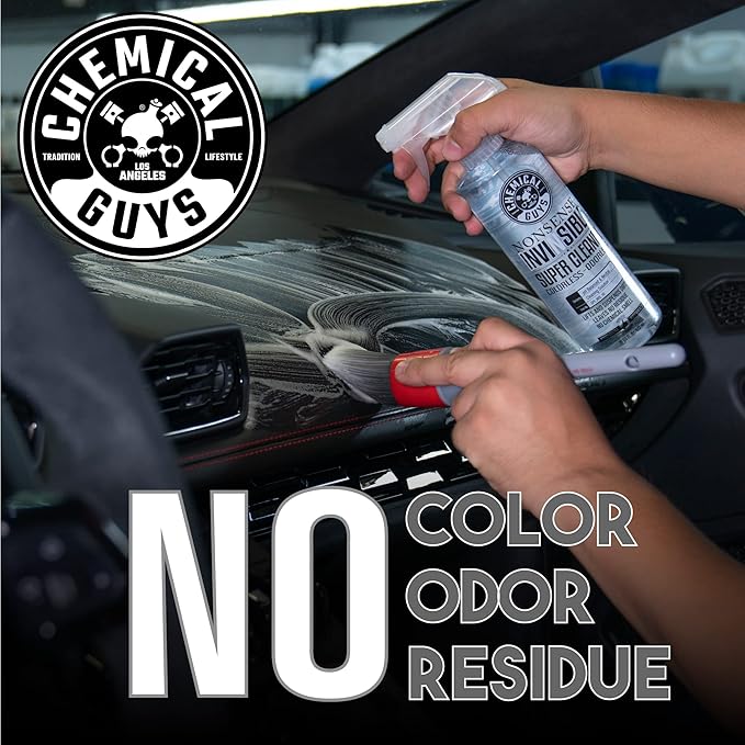 Chemical Guys SPI_103_16 Sprayable Leather Cleaner and Conditioner in One for Car Interiors, Leather Scent, 16 fl oz & SPI_993_16 Nonsense All Surface Cleaner 16 fl. Oz, Unscented