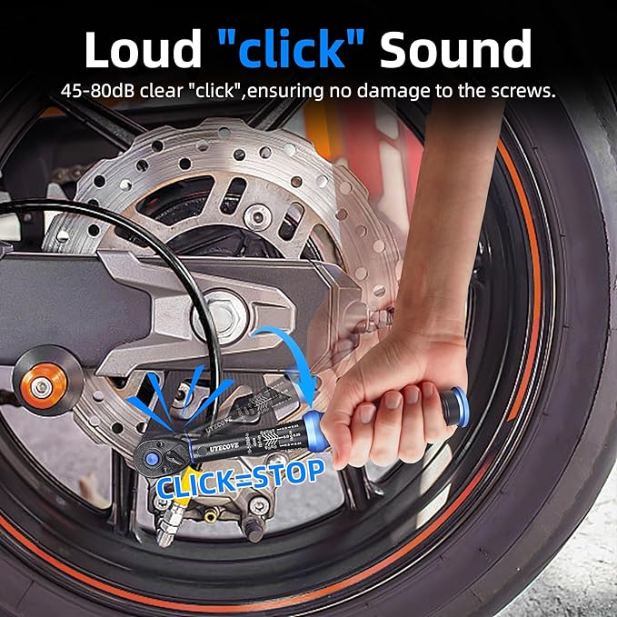 1/4 Inch Drive Click Torque Wrench 10-50 IN-LB,Dual-Direction Click Professional Torque Wrench 10-50IN.LB/1.1-5.7N.M, Dual Range Scales Graduated in FT.LB and N.M, Blue