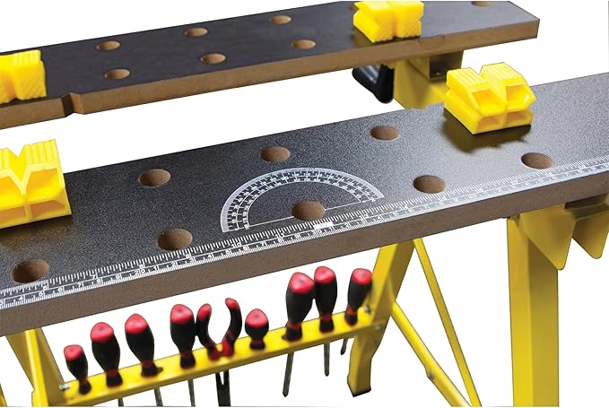 Performance Tool W54025 Portable Multipurpose Workbench and Vise (200 lbs Capacity) , Yellow
