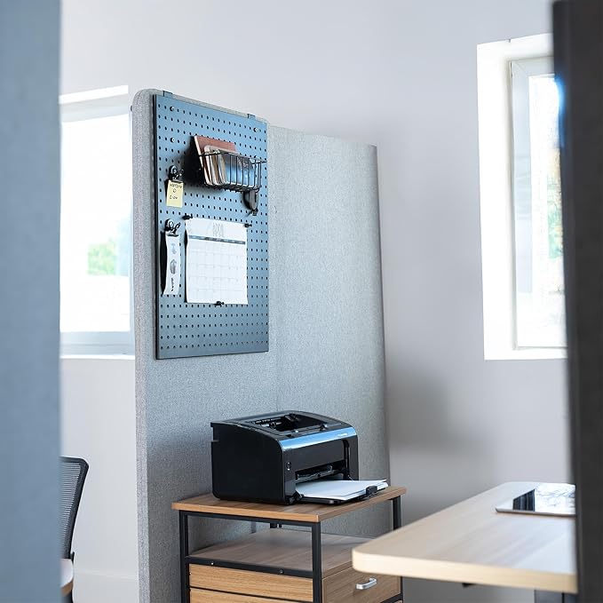 VIVO Steel Hanging Pegboard, 20 x 25 inch Magnetic Peg Board with Clamps Fitting up to 1.9 Inch Surfaces, Accessory Organizer, Black, PP-PB25H