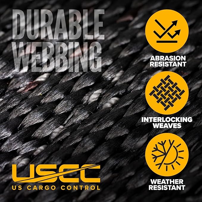 US Cargo Control Endless Ratchet Straps 1 Inch x 30 Foot (8 Pack), Hookless Ratchet Straps 30 FT, 1,500 LBS Break Strength, 1 Inch Tie Downs for Motorcycles, Bikes, Pallets, Kayaks, and Bundling