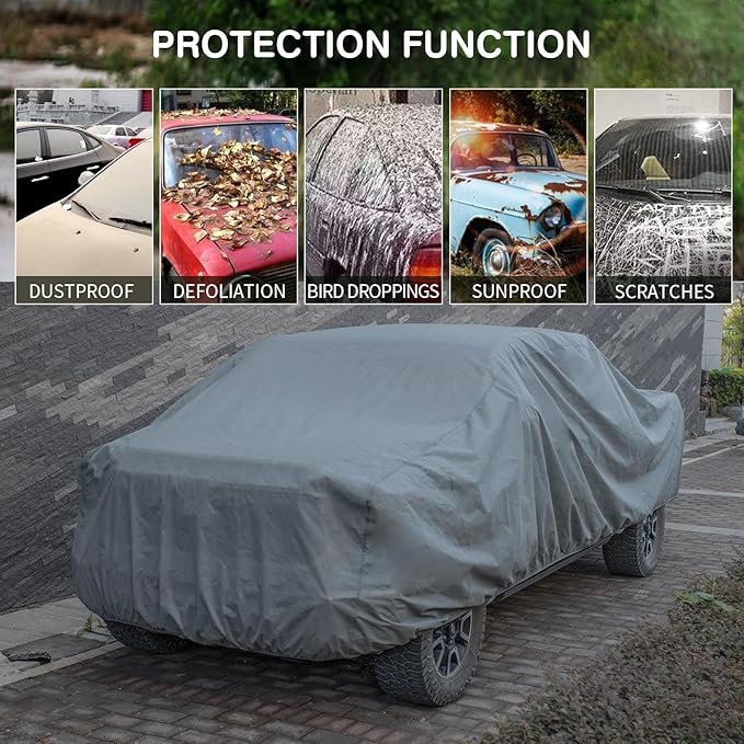 Leader Accessories Truck Car Covers for Automobiles All-Weather Limited Waterproof, Breathable Full-Exterior Covers for Indoor and Outdoor Use, Fits Pick Up 241"-250"
