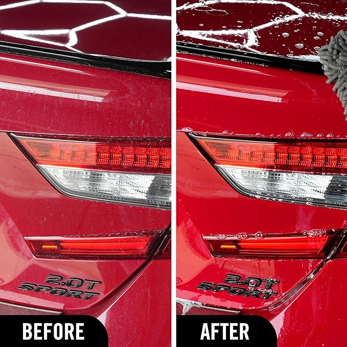 Turtle Wax Hybrid Solutions Ceramic Car Wash and Wax, Gentle pH Neutral Car Cleaner with Extreme Water Beading Paint Protection, High Gloss Spot-Free, Car Wax Shine, Fruity Scent, 48 oz (Pack of 2)
