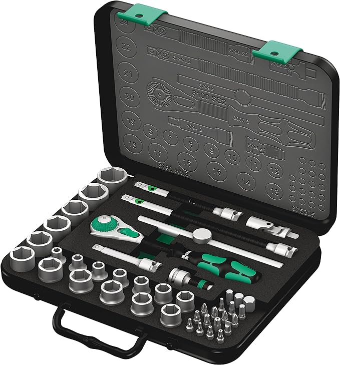 Wera - 5003594001 8100 SB 2 Zyklop 3/8" Metric Ratchet Set ( Piece of 43)