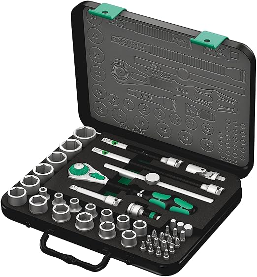 Wera 3/8-inch Ratchet Set (43 Pieces) and Long Arm Hex Key Set