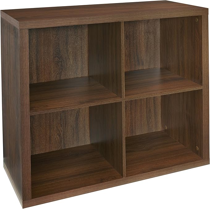 ClosetMaid 4-Cube Decorative Storage Cube Storage Organizer, Dark Chestnut